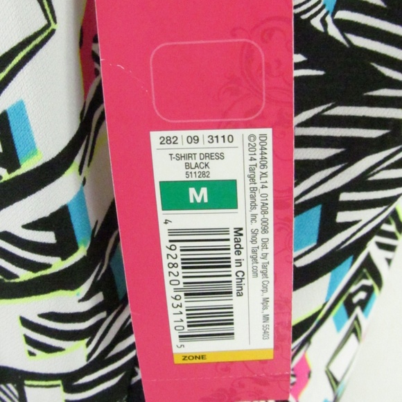 Xhilaration Dress Size M Multi Color Short Sleeves - Picture 4 of 5